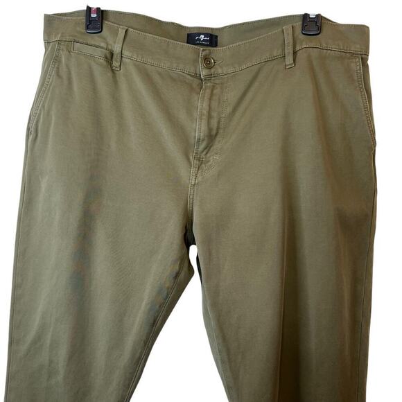 7 for All Mankind Go-To Chino in Military Green Men's Size 40 x 31 - Picture 5 of 15
